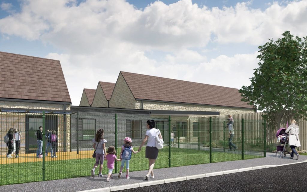 Part of the proposed extension of South Marston Primary school