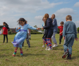 Children's party dancing