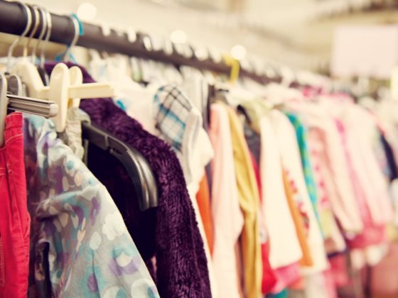 Clothes on a rail