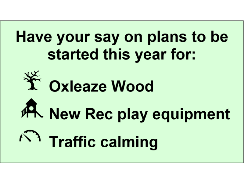 Have your say on plans to be started this year