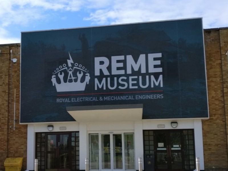 REME - Royal Electrical and Mechanical Engineers Museum Sign