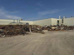 Scrap metal at Panattoni site