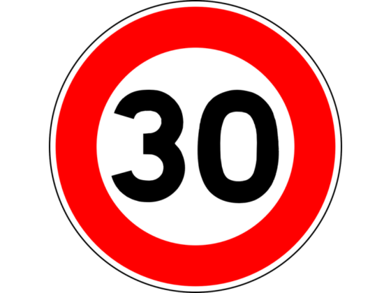 30mph speed sign graphic