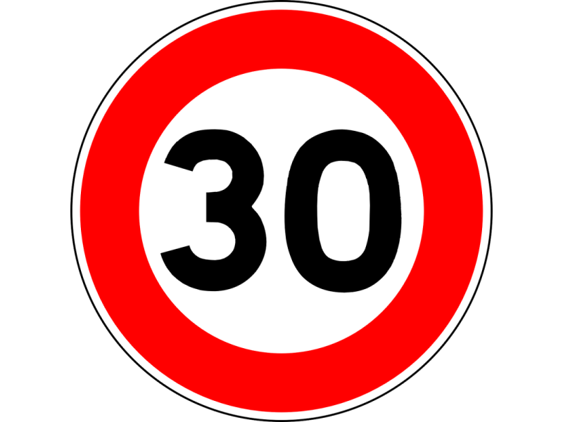 30mph speed sign graphic