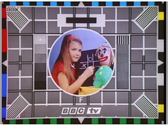 BBC TV 1960s Test TV Card Screen