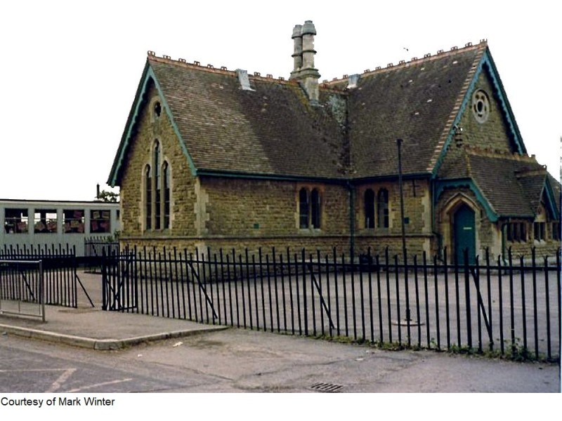 The school building in the 1970s