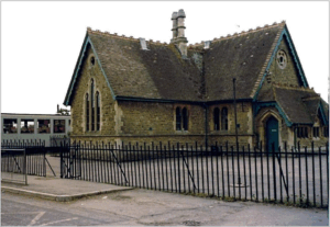 The school building in the 1970s