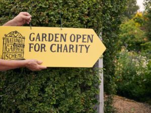 National Open Garden Scheme - Garden Open for Charity sign