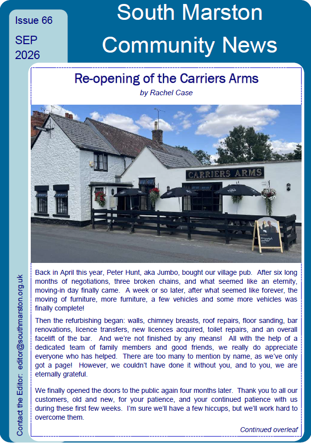 South Marston Community News - September 2026